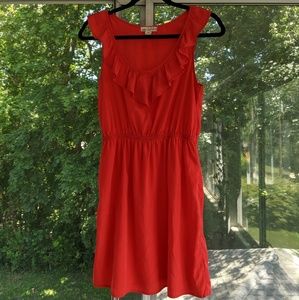 Coral Sleeveless Dress